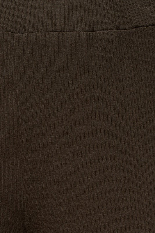 Charcoal Ribbed Lounge Top