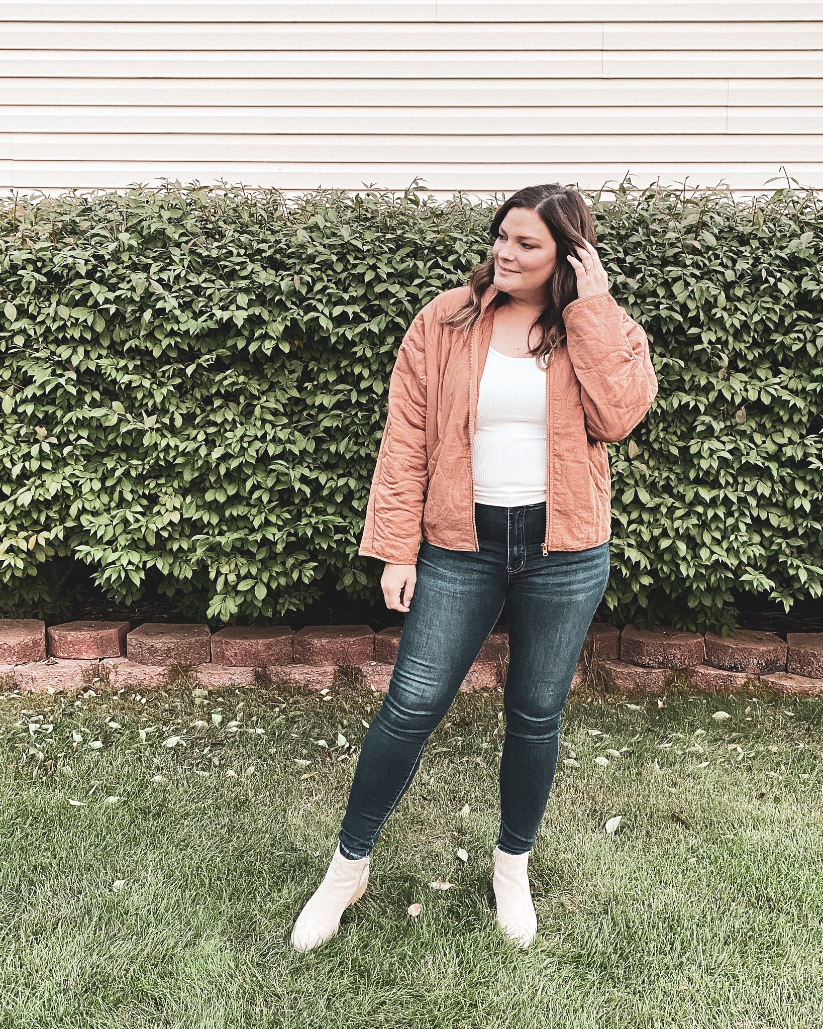 Feels Like Fall Quilted Jacket- Camel